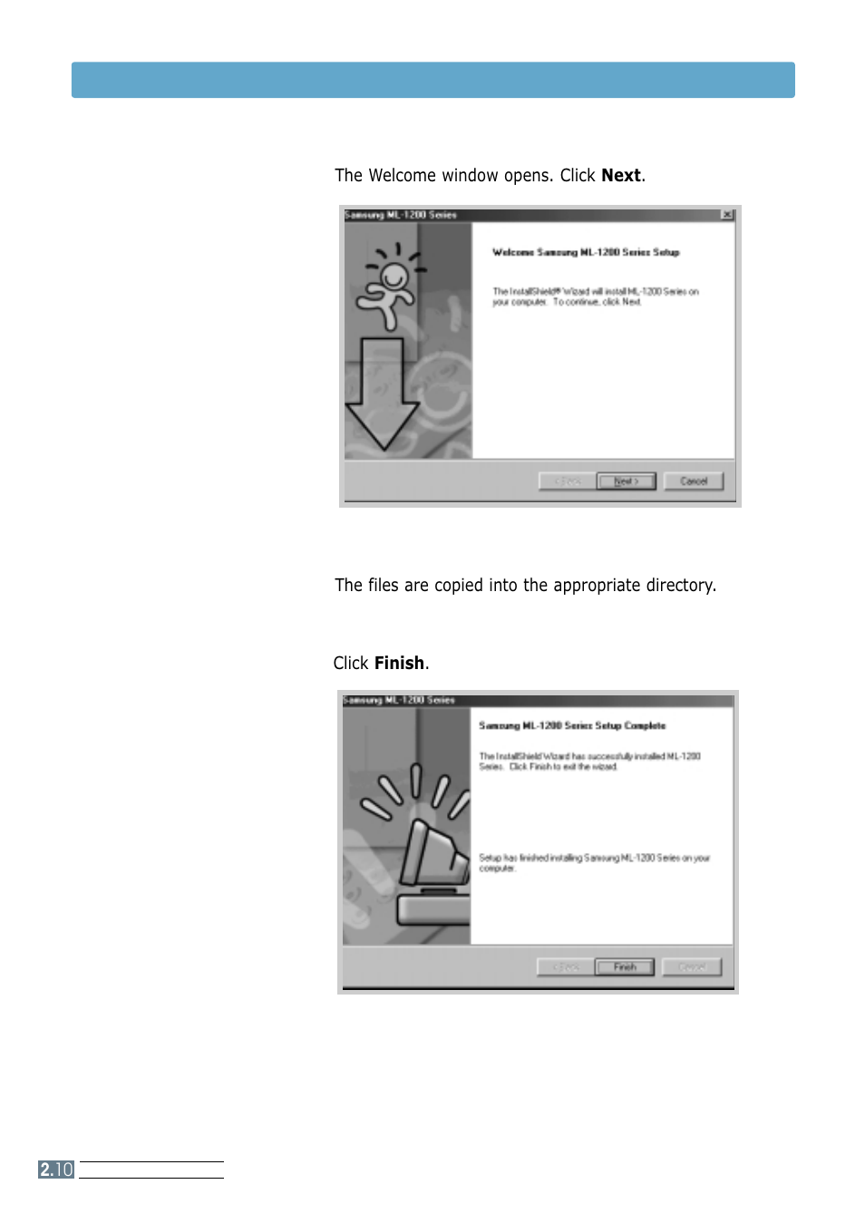 Install the printer software 4 | Samsung ML-1200 Series User Manual | Page 24 / 128