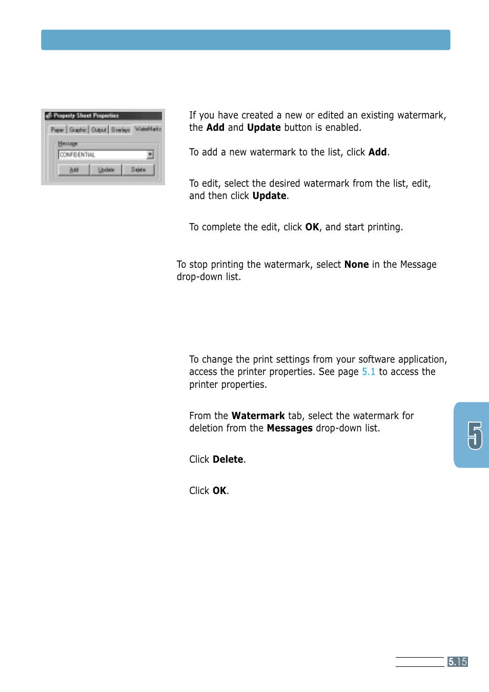 Printing watermarks | Samsung ML-1200 Series User Manual | Page 63 / 128