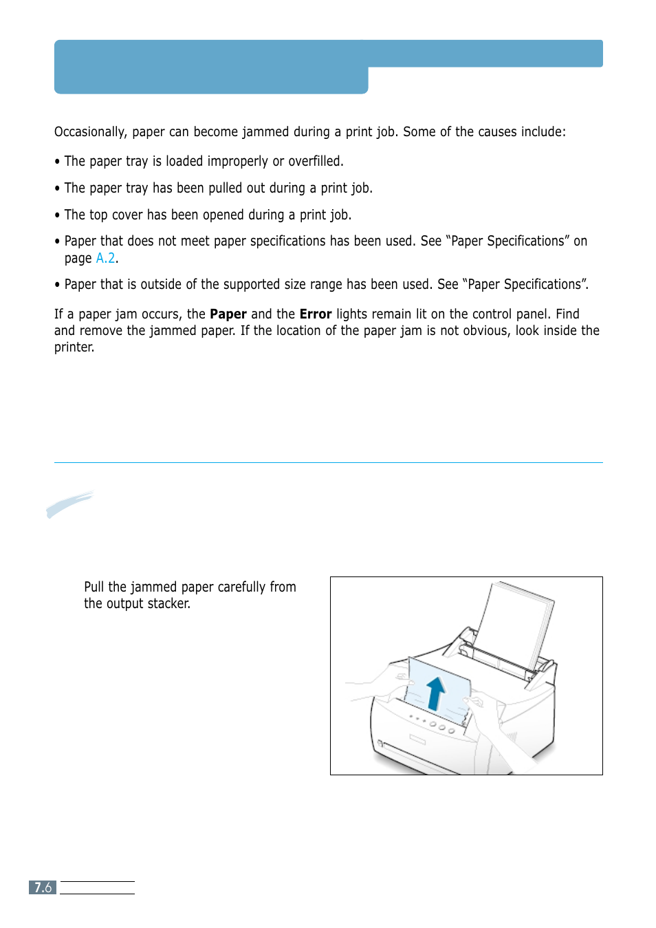 Clearing paper jams, Output area | Samsung ML-1200 Series User Manual | Page 83 / 128
