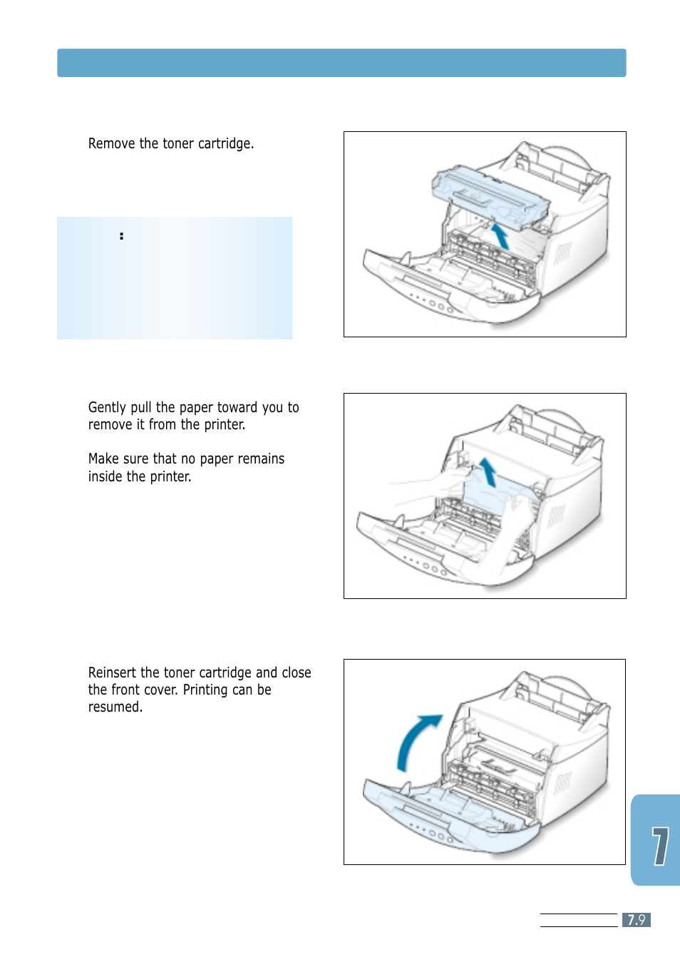 Clearing paper jams | Samsung ML-1200 Series User Manual | Page 86 / 128