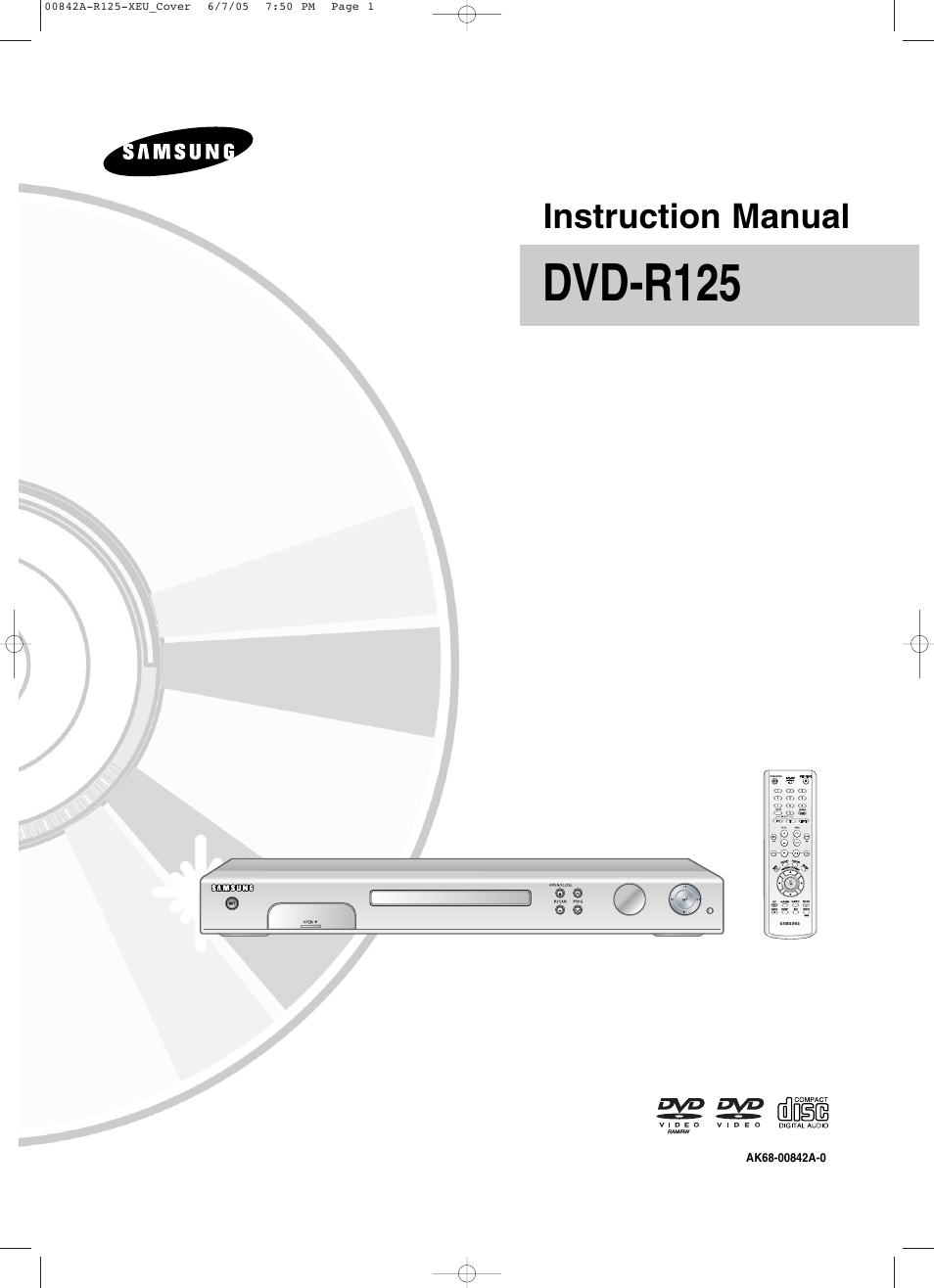 Samsung DVD-R125 User Manual | 93 pages