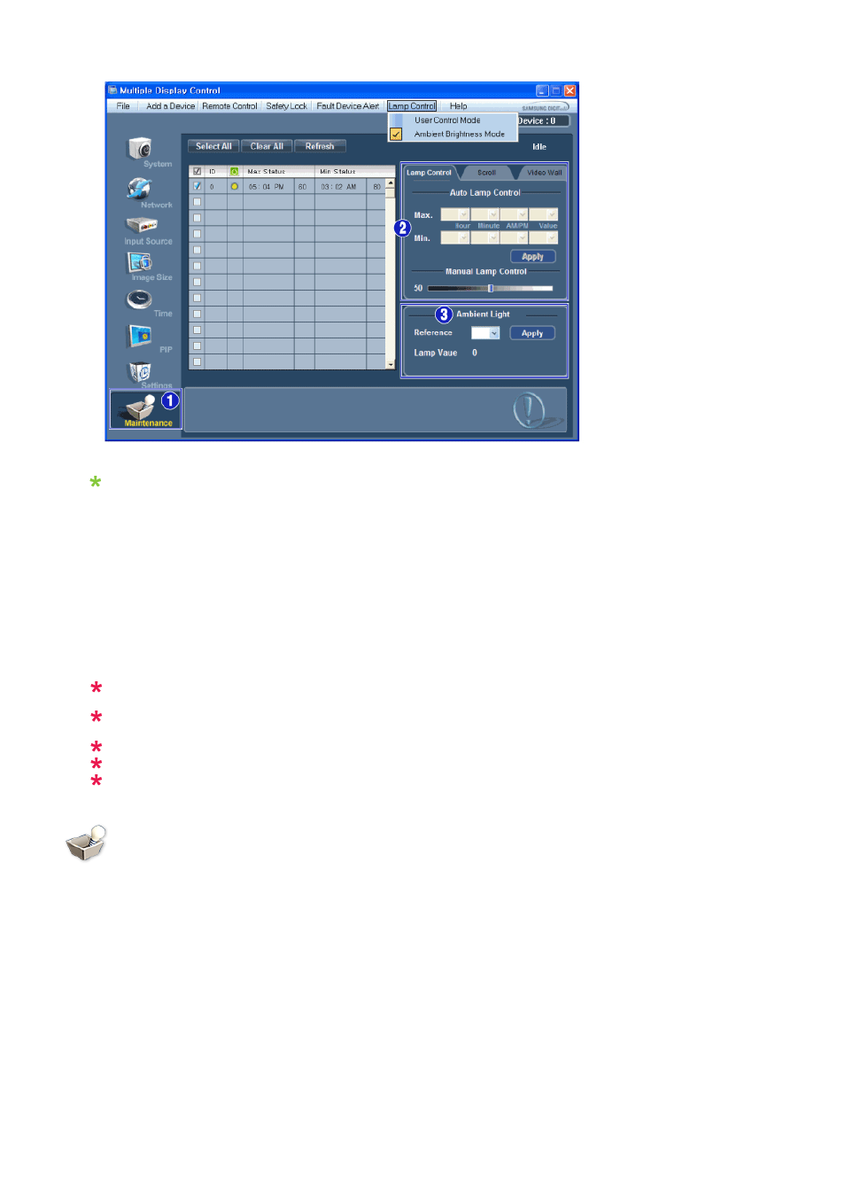 Maintenance scroll | Samsung 400TS-3 User Manual | Page 102 / 167