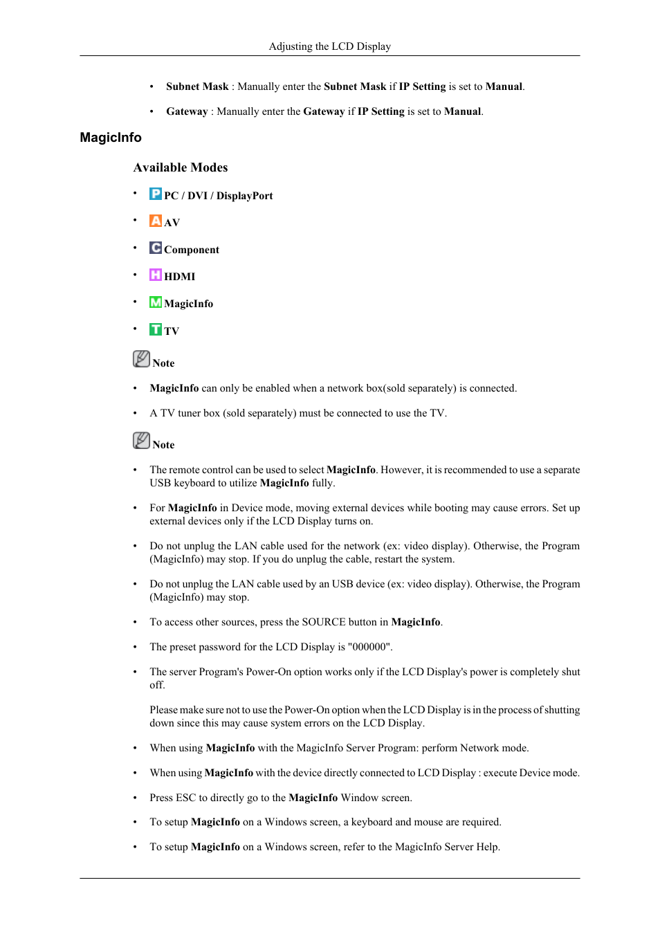 Magicinfo | Samsung 400TS-3 User Manual | Page 145 / 167