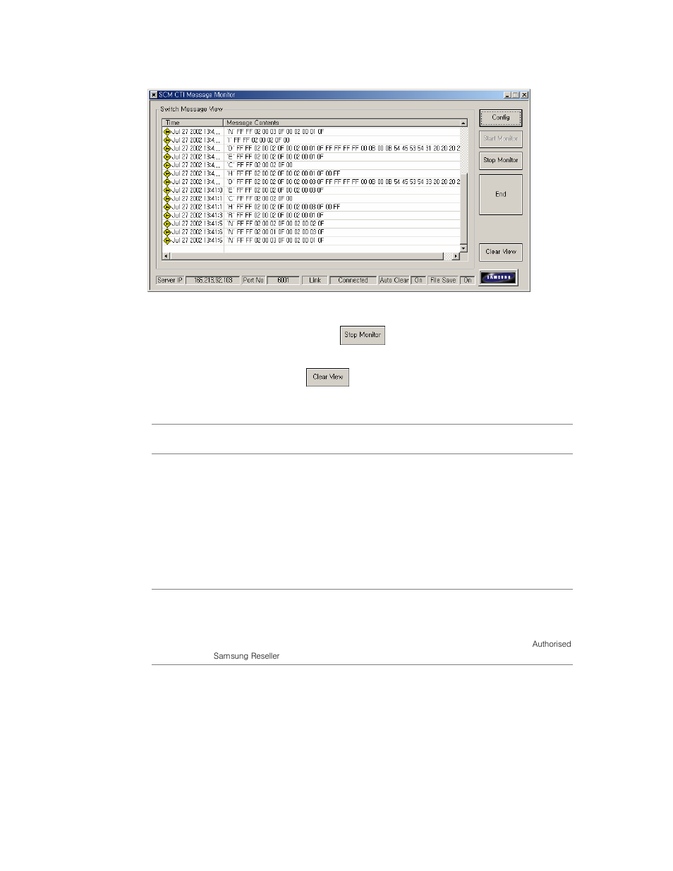 Smdr / ucd message monitoring program | Samsung Version 2.1 User Manual | Page 41 / 54