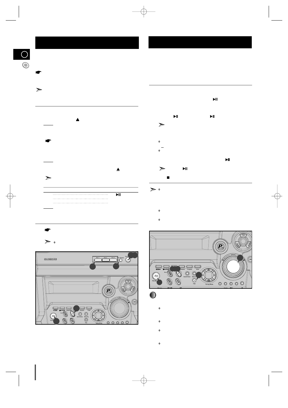 Loading and changing compact discs | Samsung MAX-B450 User Manual | Page 10 / 23