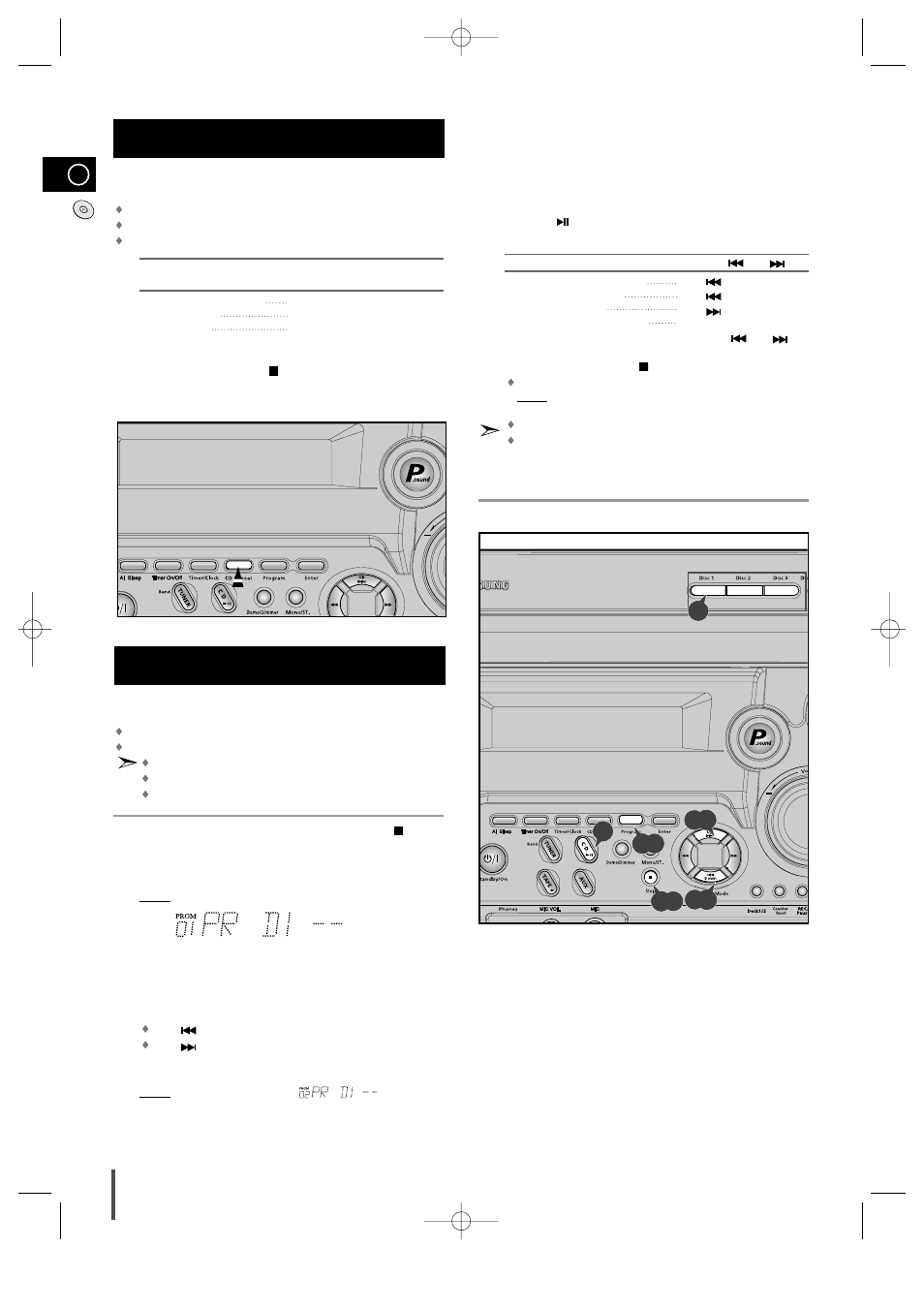 12 programming the order of playback 7, Repeating one or all tracks on the compact discs | Samsung MAX-B450 User Manual | Page 12 / 23