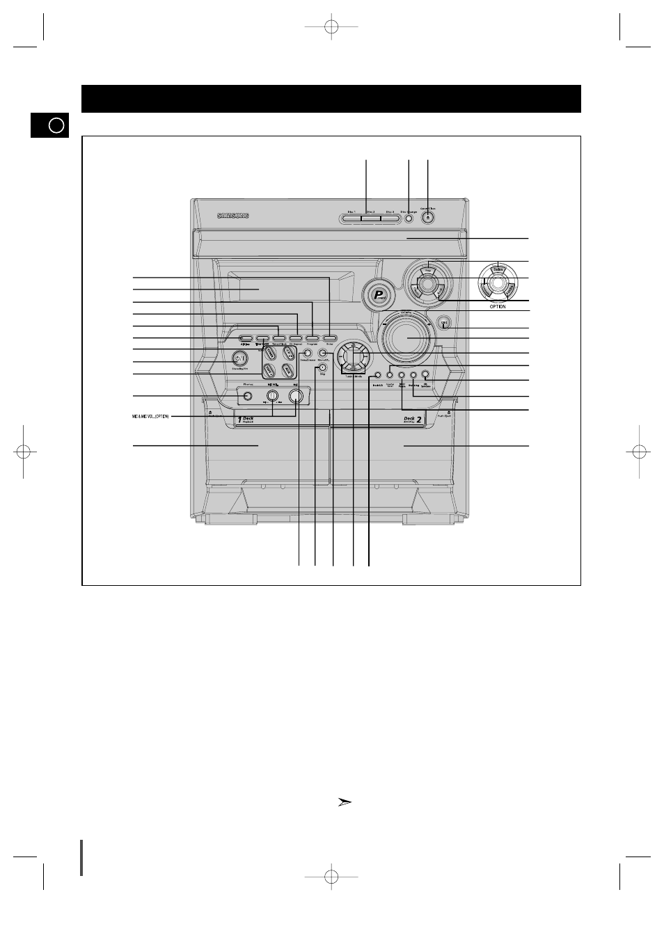 Front panel view | Samsung MAX-B450 User Manual | Page 4 / 23