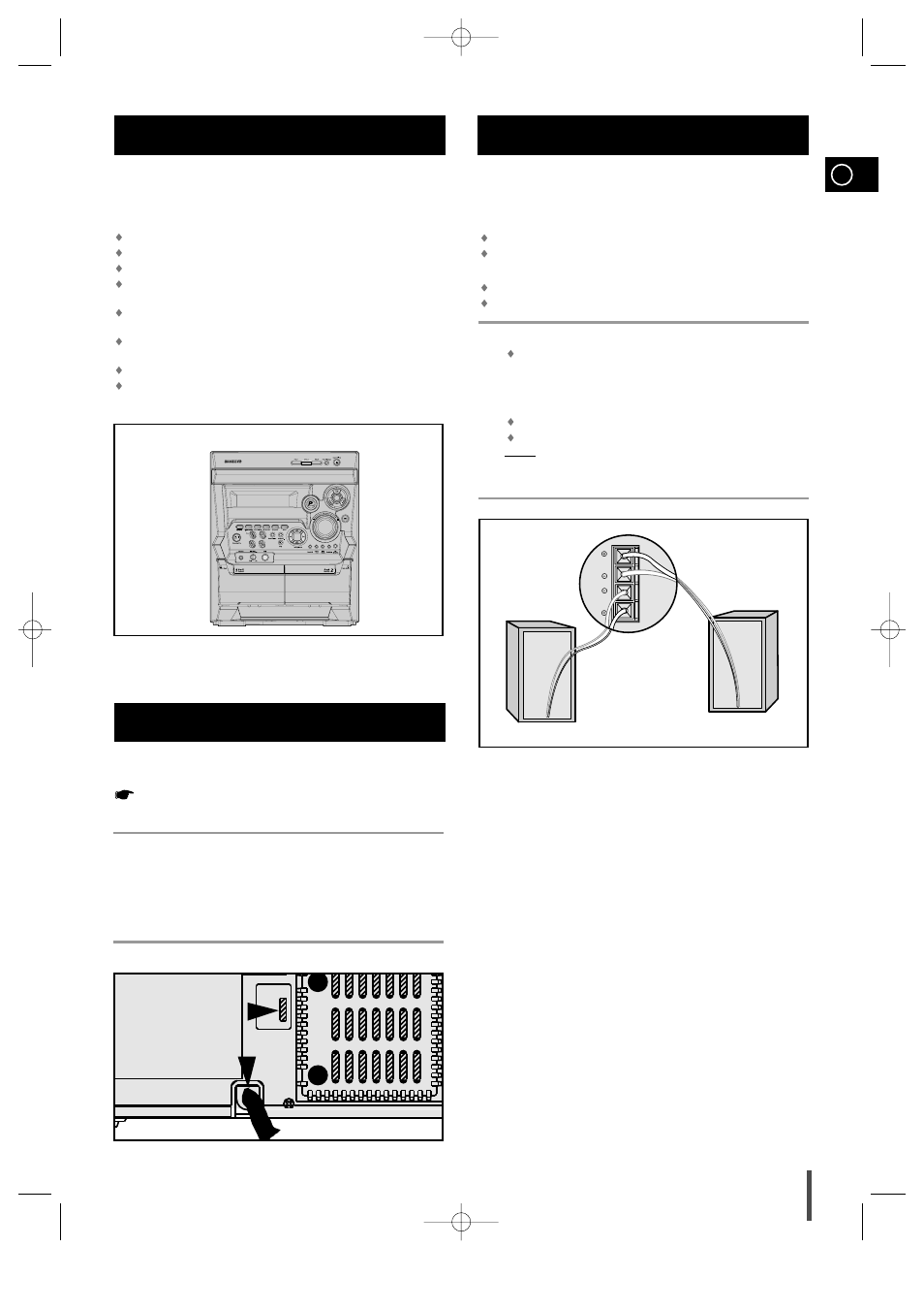 Where to install your mini-compact system | Samsung MAX-B450 User Manual | Page 7 / 23