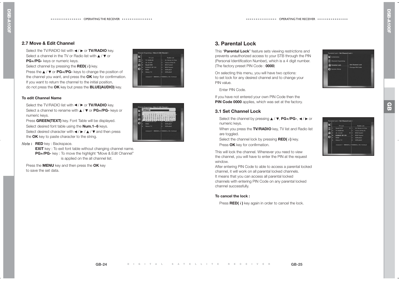 Parental lock | Samsung DSB-A100F User Manual | Page 14 / 19