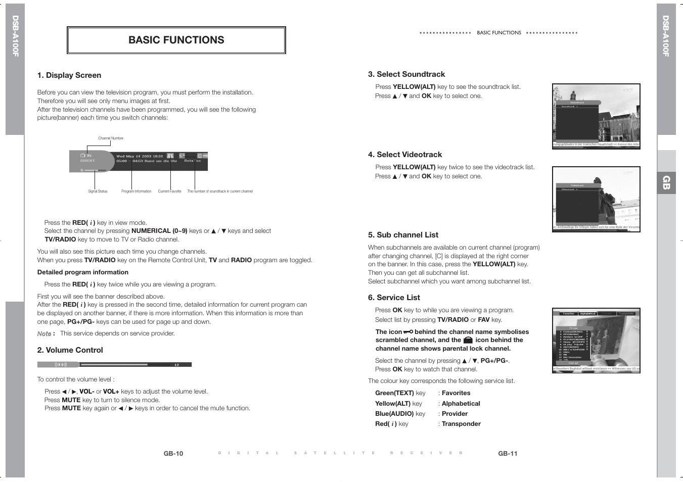 Basic functions | Samsung DSB-A100F User Manual | Page 7 / 19