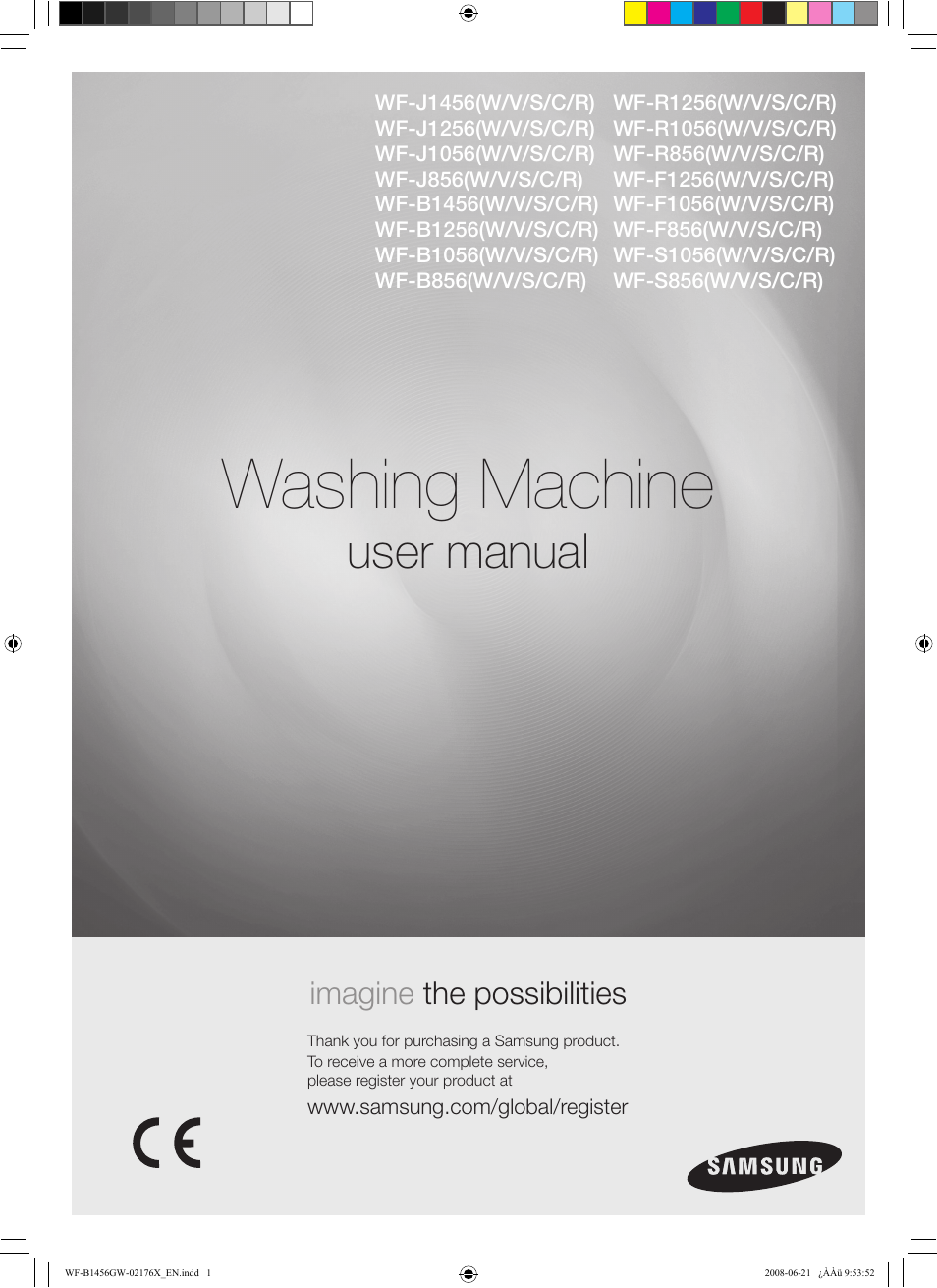 Samsung WF-J1456(W/V/S/C/R) User Manual | 26 pages