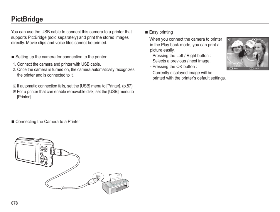 Pictbridge | Samsung ES65 User Manual | Page 79 / 98