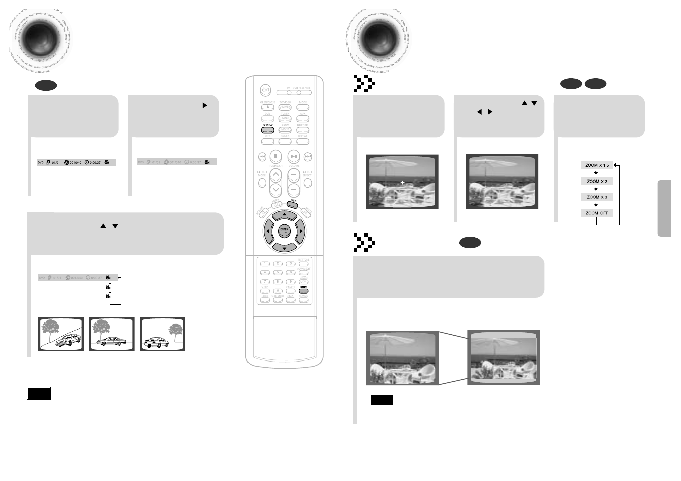 32 zoom function, 31 angle function, Zoom (screen enlarge) function | Aspect ratio | Samsung HT-SK5 User Manual | Page 17 / 36
