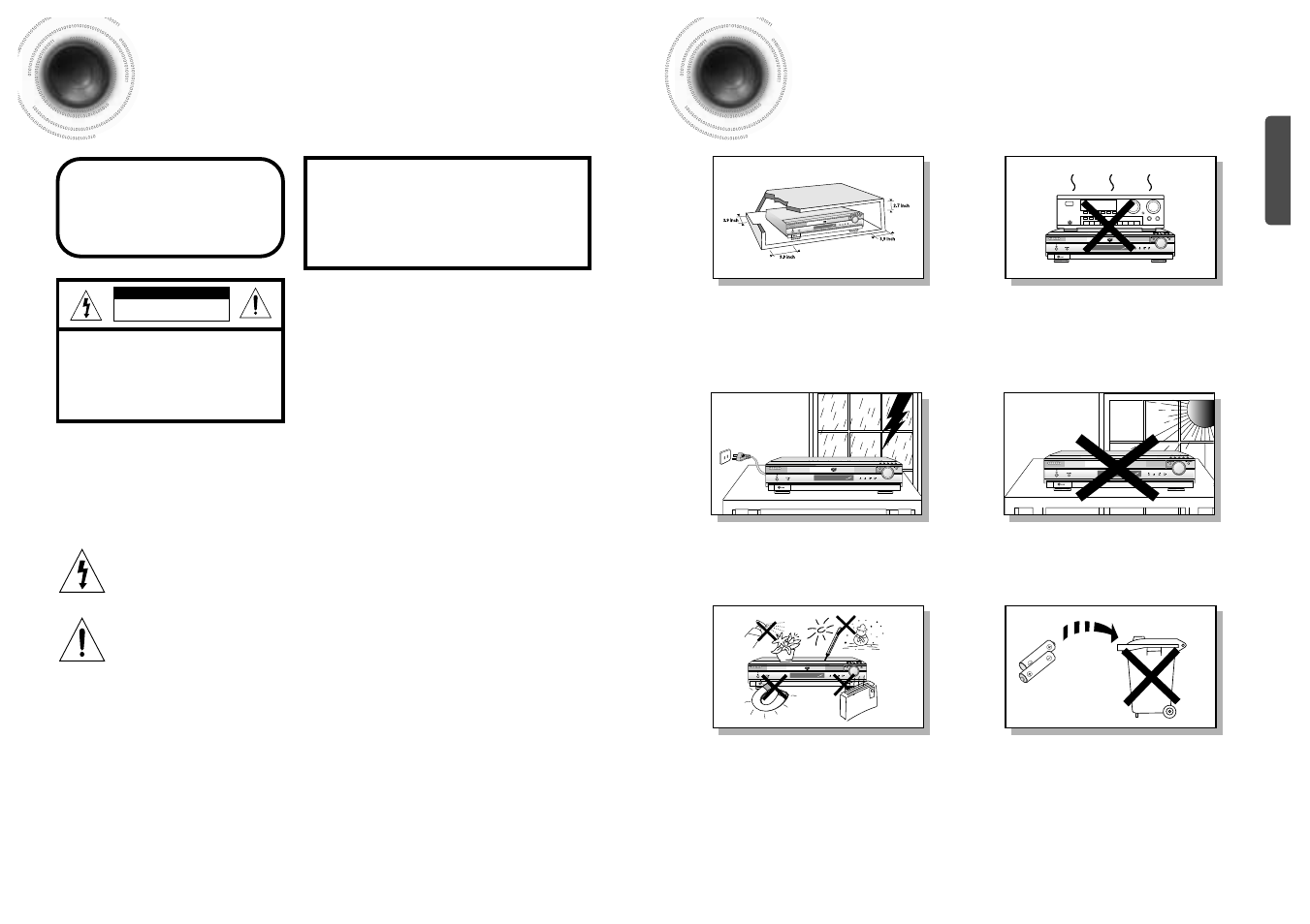 12 safety warnings, Precautions | Samsung HT-SK5 User Manual | Page 2 / 36