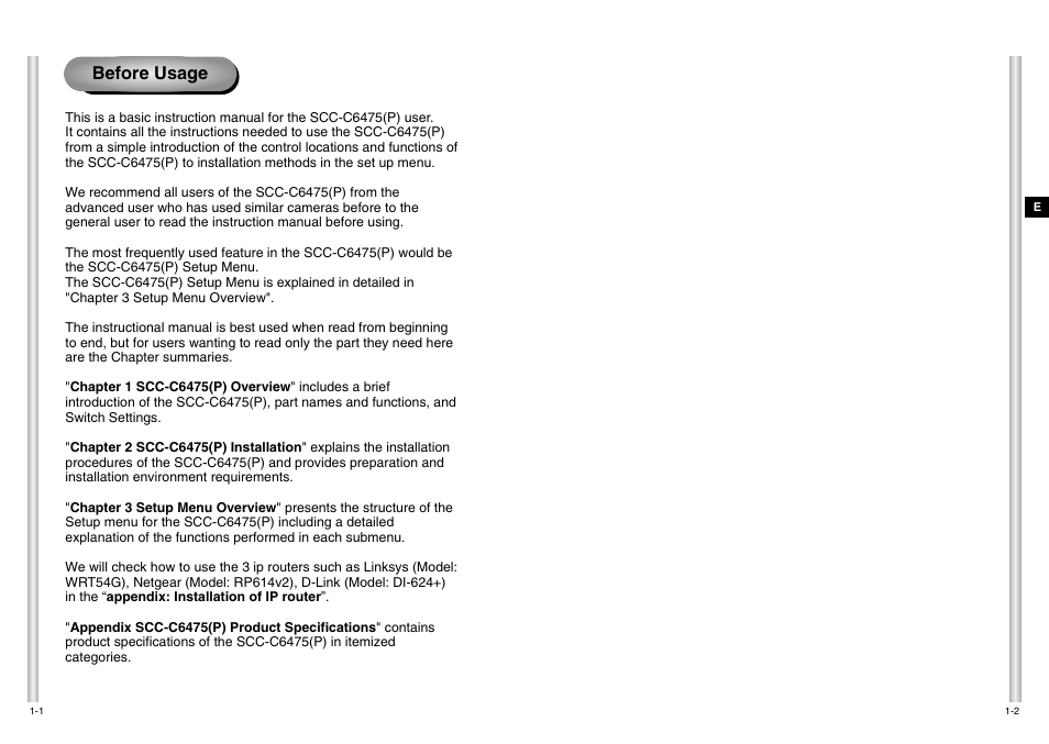 Before usage | Samsung SCC-C6475P User Manual | Page 4 / 69