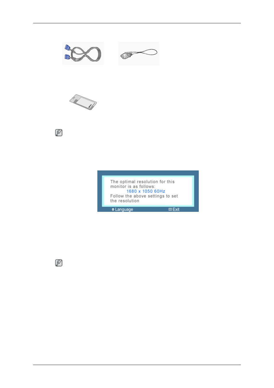 Your monitor, Initial settings | Samsung 2243NWX User Manual | Page 3 / 15