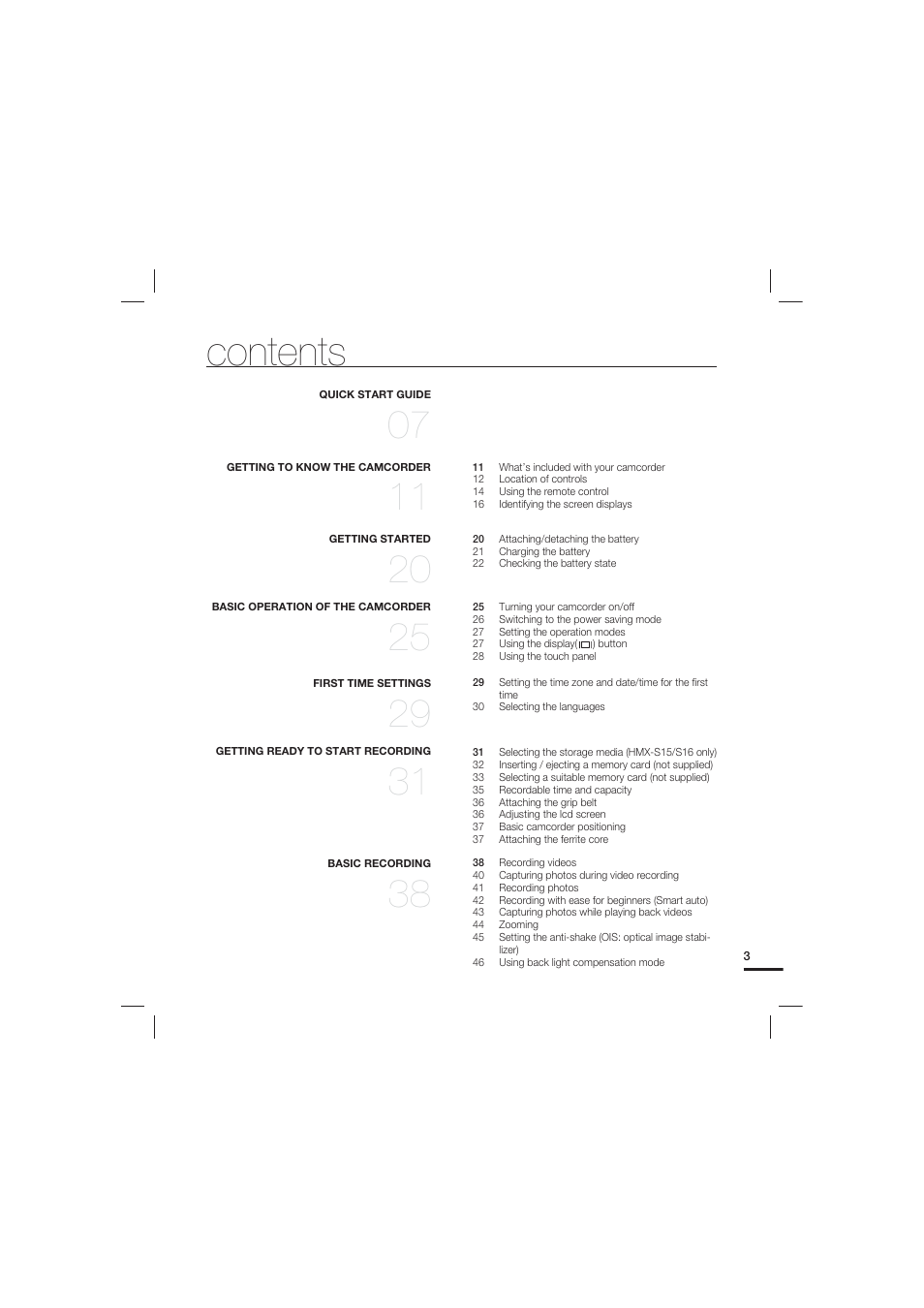 Samsung HMX-S15BN User Manual | Page 13 / 166