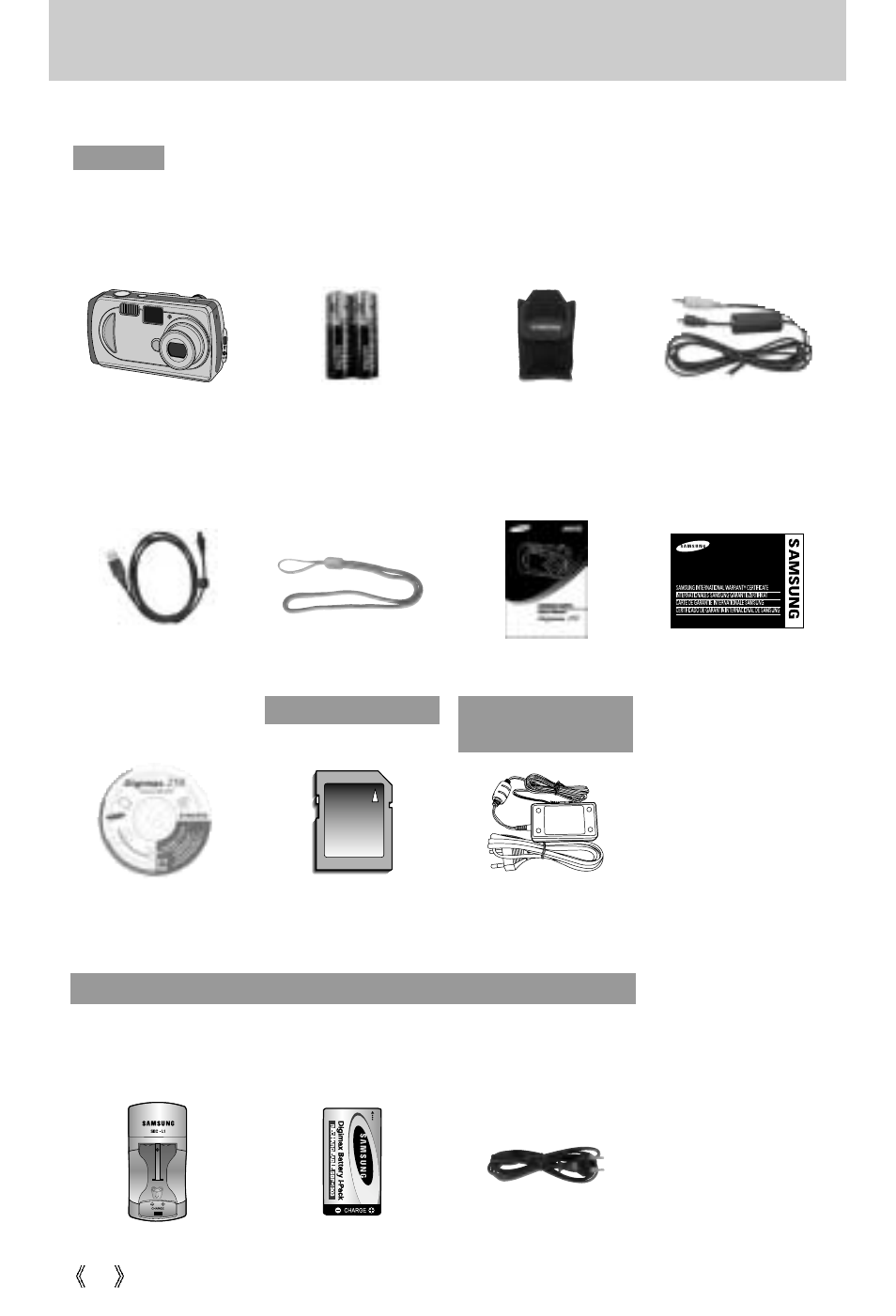 Manufacturer's contents | Samsung Digimax 250 User Manual | Page 10 / 100