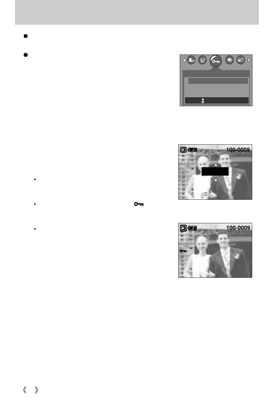 Protecting images | Samsung Digimax 250 User Manual | Page 54 / 100