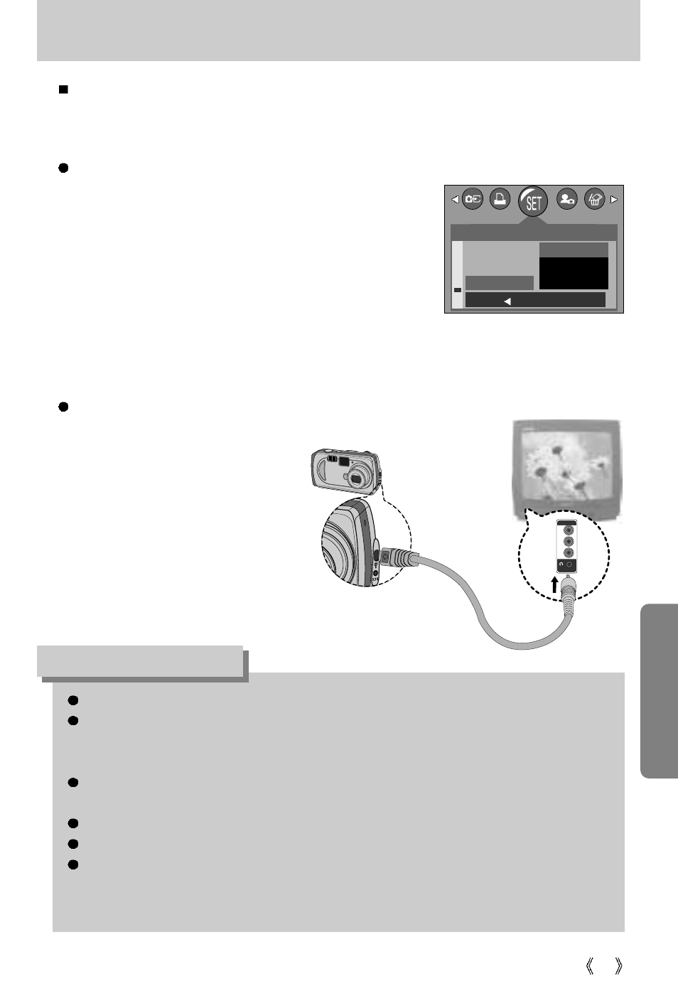 Selecting video out type, Information | Samsung Digimax 250 User Manual | Page 67 / 100