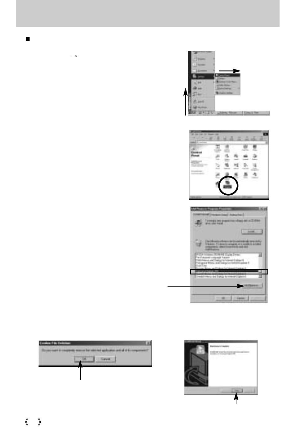 Removing the usb driver for windows 98se | Samsung Digimax 250 User Manual | Page 90 / 100