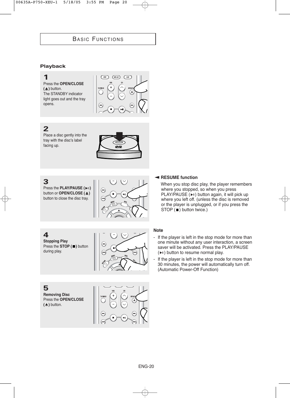 Samsung DVD-P750 User Manual | Page 20 / 76