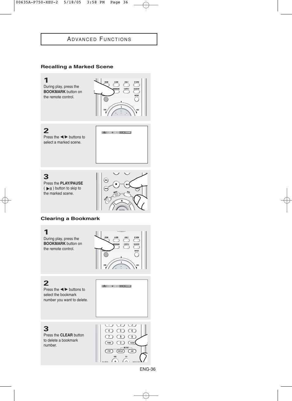 Samsung DVD-P750 User Manual | Page 36 / 76