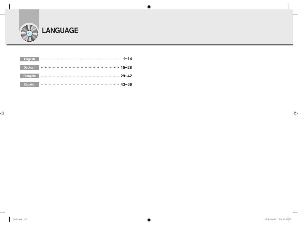 Language | Samsung TruDirect BG68-01526A User Manual | Page 2 / 9