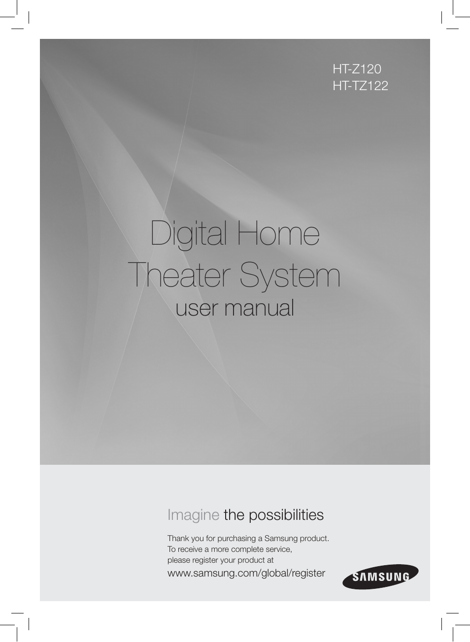 Digital home theater system, User manual | Samsung HT-Z120 User Manual | Page 2 / 61