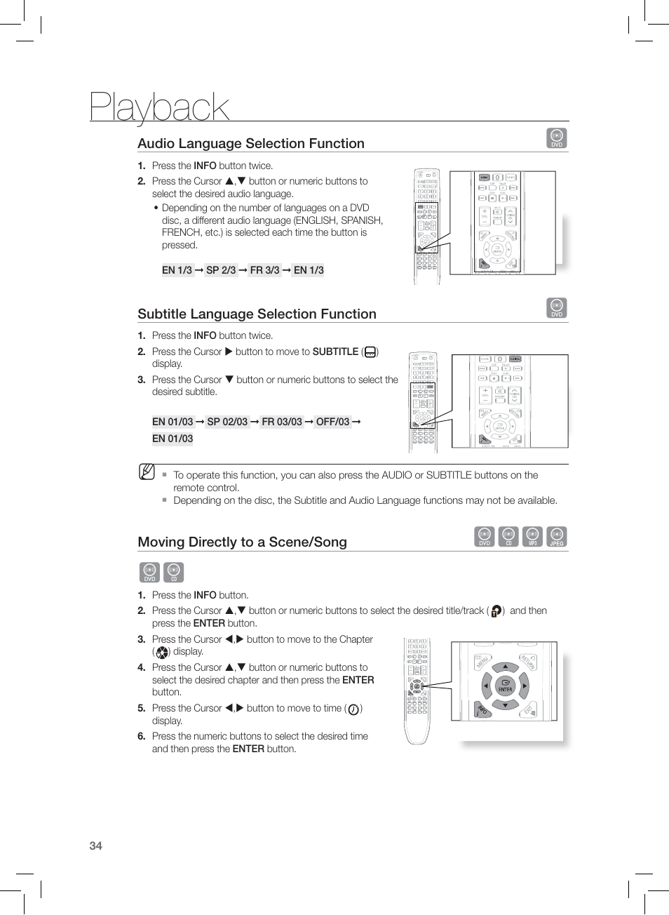Audio language selection function, Playback, Dbag db | Samsung HT-Z120 User Manual | Page 35 / 61