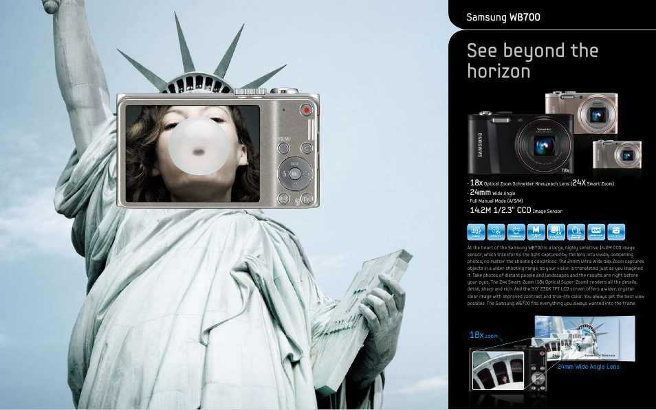 See beyond the horizon, Samsung wb700 | Samsung WB210 User Manual | Page 3 / 8