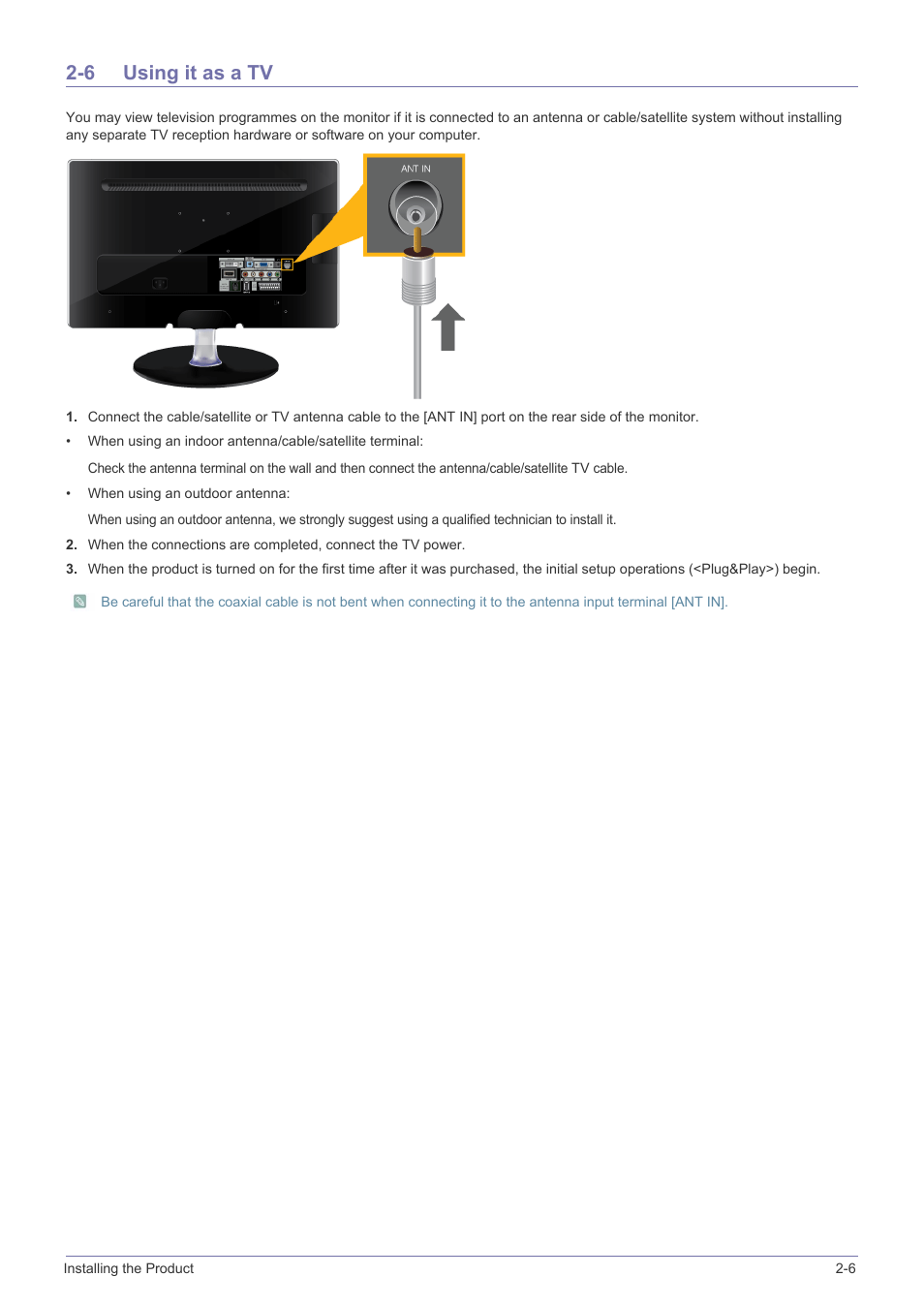 6 using it as a tv, Using it as a tv -6 | Samsung SyncMaster XL2270HD User Manual | Page 19 / 68