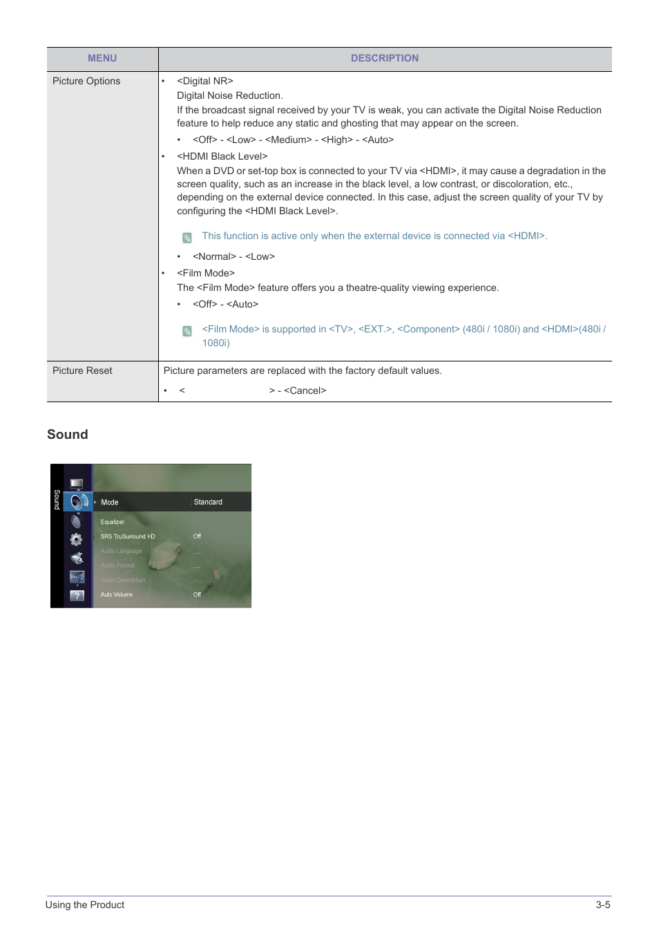 Sound | Samsung SyncMaster XL2270HD User Manual | Page 39 / 68