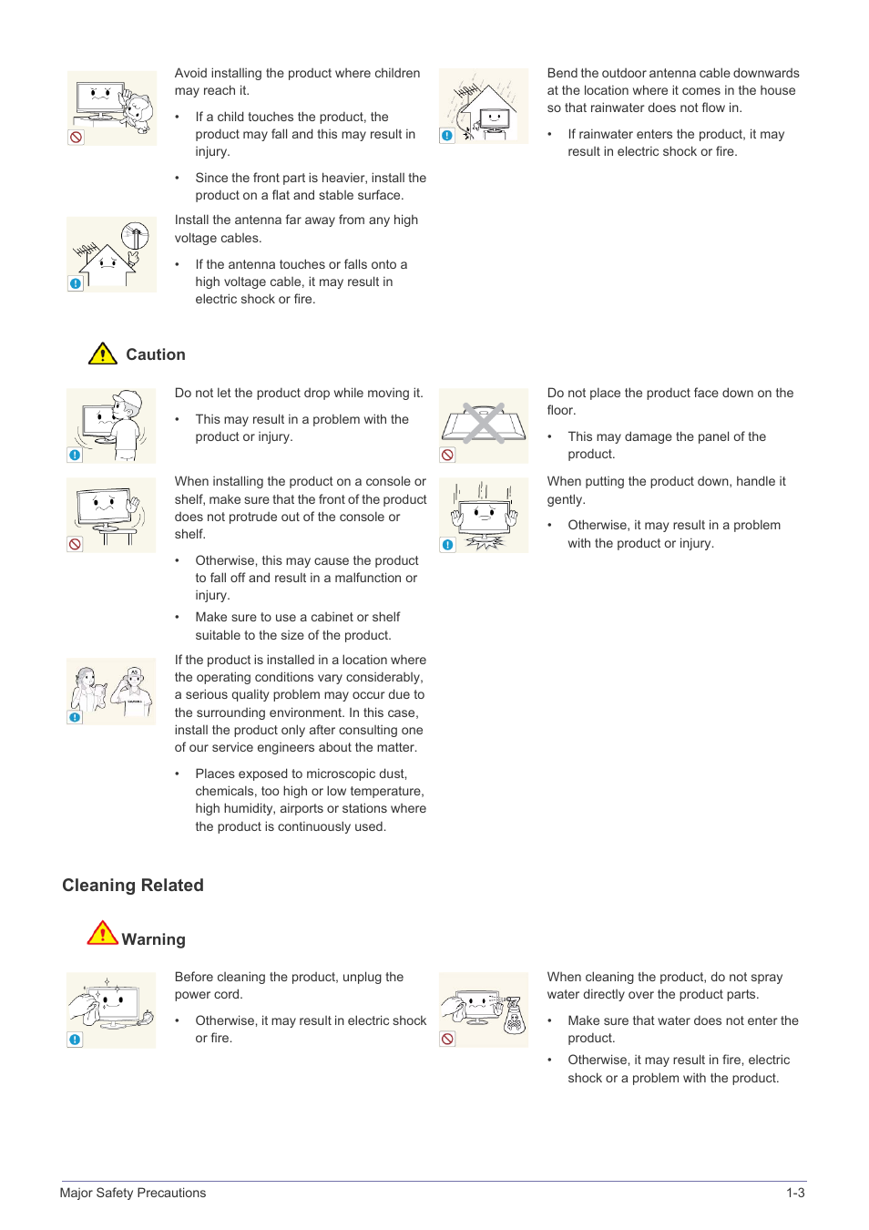 Cleaning related | Samsung SyncMaster XL2270HD User Manual | Page 7 / 68