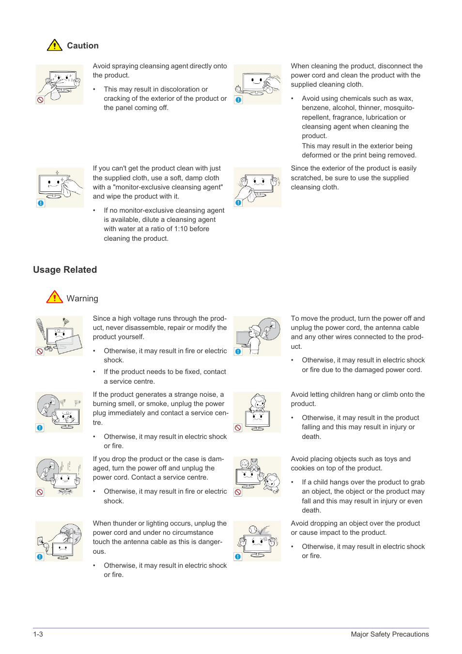 Usage related | Samsung SyncMaster XL2270HD User Manual | Page 8 / 68