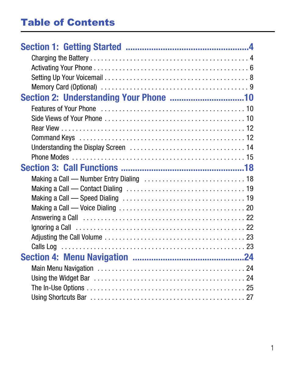 Samsung Finesse SCH-R810C User Manual | Page 5 / 80