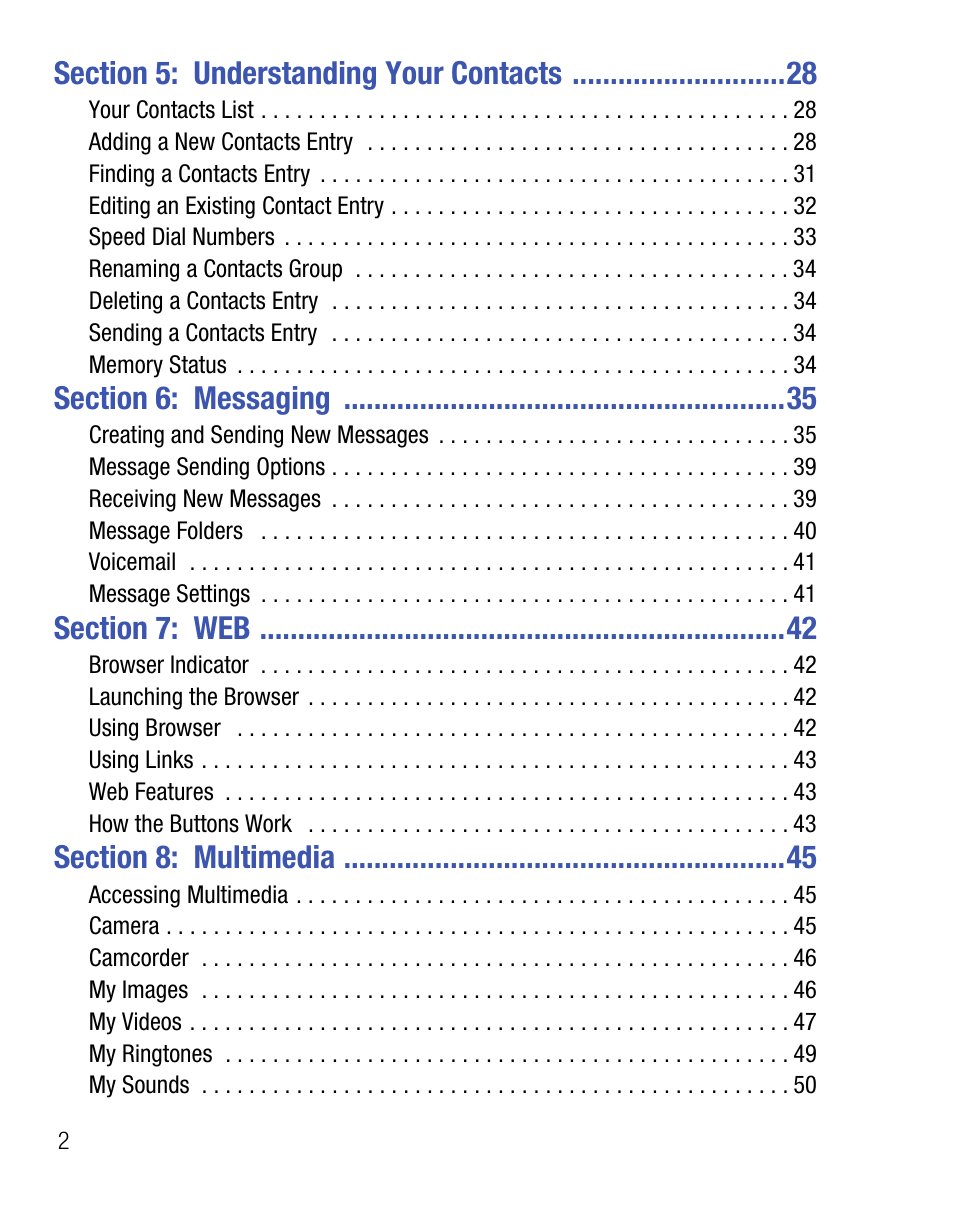 Samsung Finesse SCH-R810C User Manual | Page 6 / 80