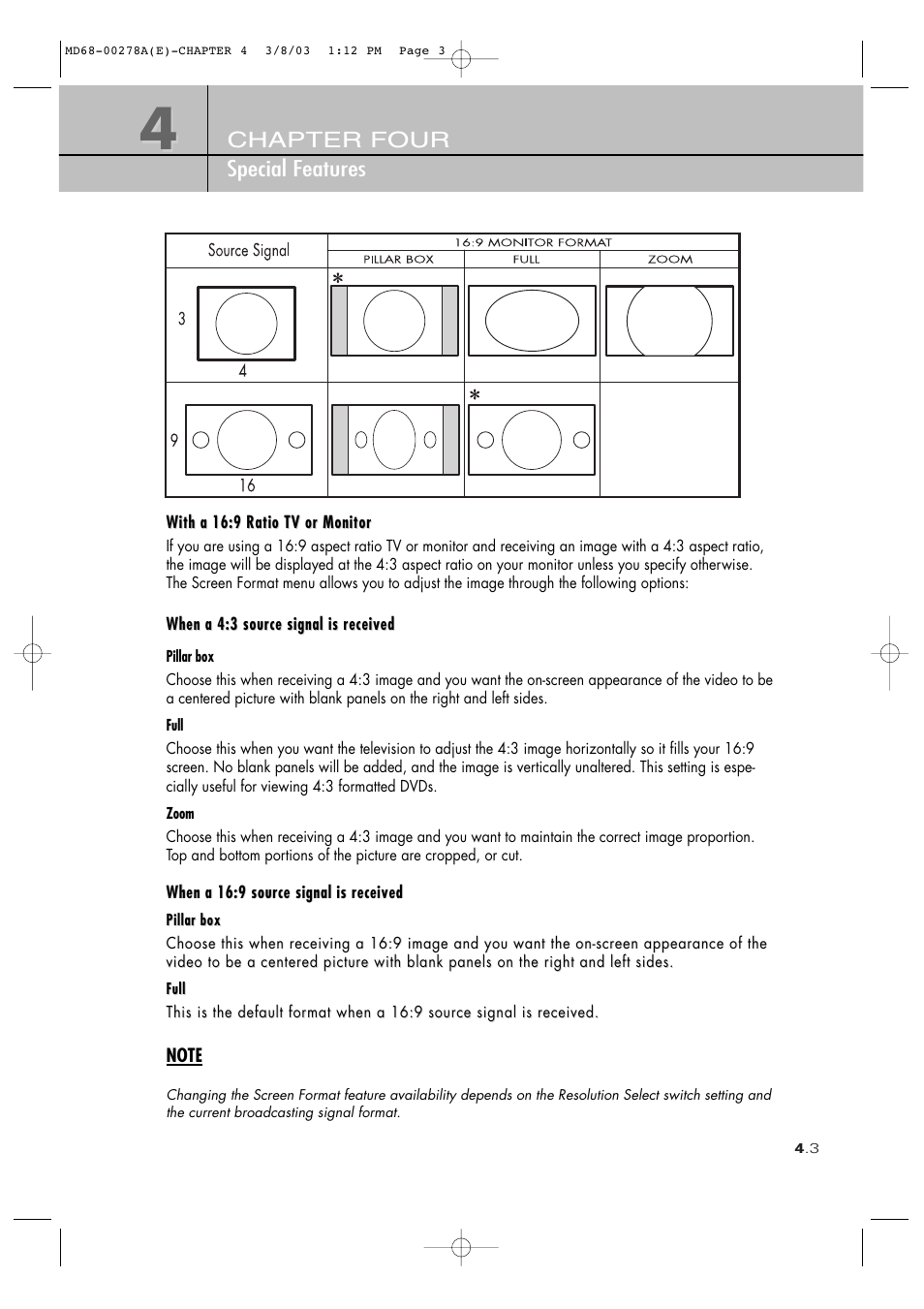 Chapter four special features | Samsung SIR-T165 User Manual | Page 37 / 63