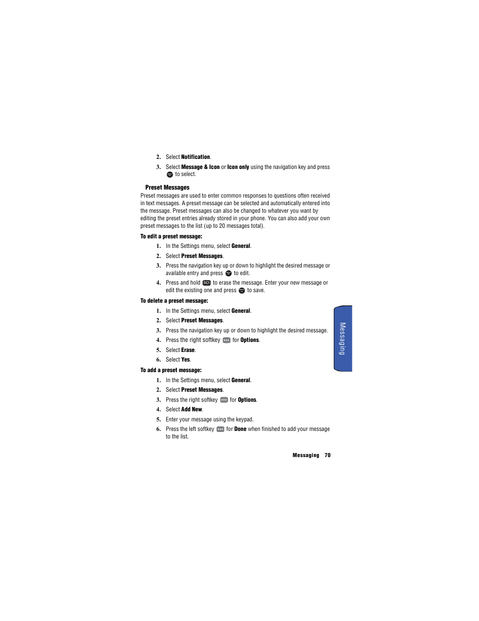Messaging | Samsung SH-u740 User Manual | Page 77 / 154