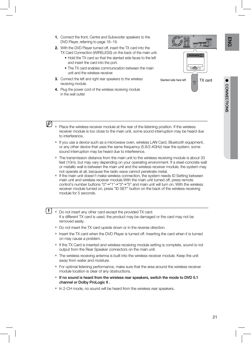Samsung HT-TZ222 User Manual | Page 21 / 64