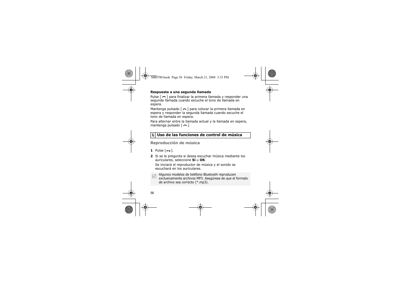 Uso de las funciones de control de música | Samsung SBH700 User Manual | Page 59 / 94