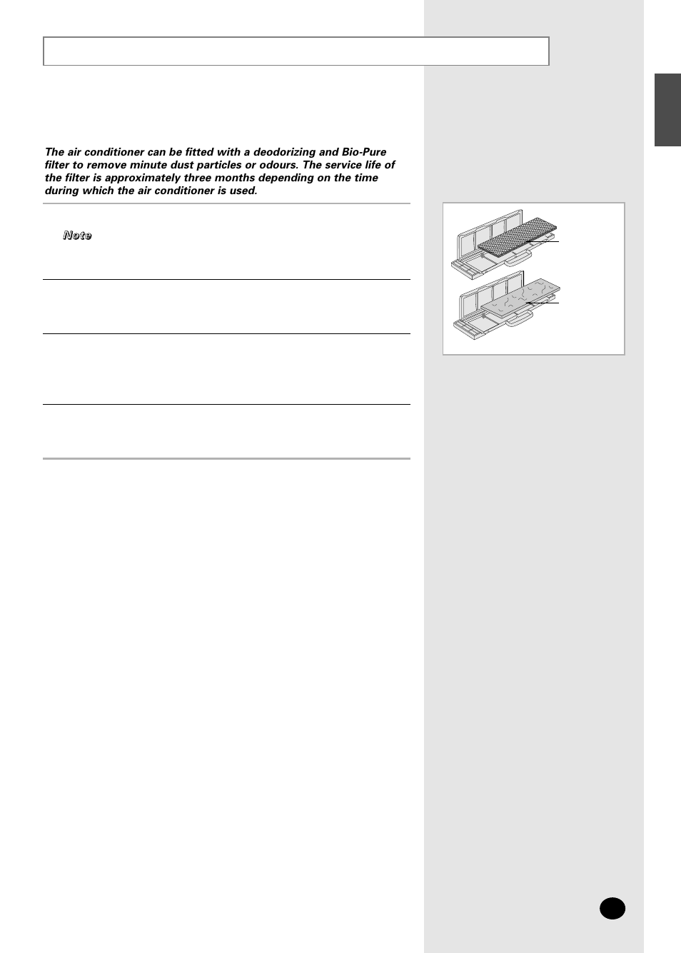 Installing a filter (option) | Samsung AS07A5(6)MA User Manual | Page 23 / 26