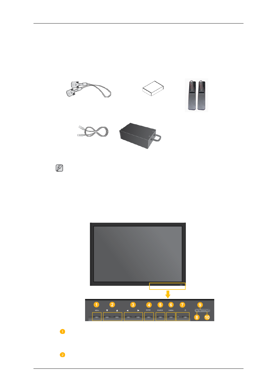 Your lcd display, Front | Samsung 400TSn User Manual | Page 10 / 115