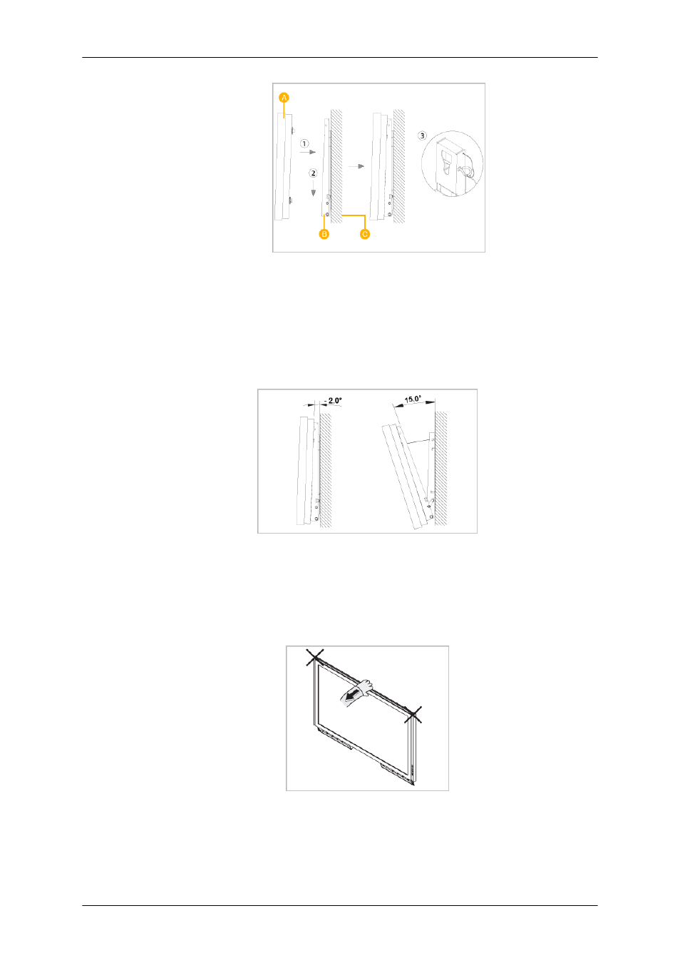 Wall bracket angle adjustment, Mechanical layout (460tsn), Mechanical layout | Samsung 400TSn User Manual | Page 22 / 115