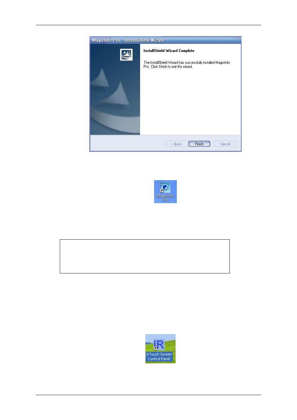 System requirements, Irtouch, Irtouch screen control panel | Samsung 400TSn User Manual | Page 44 / 115