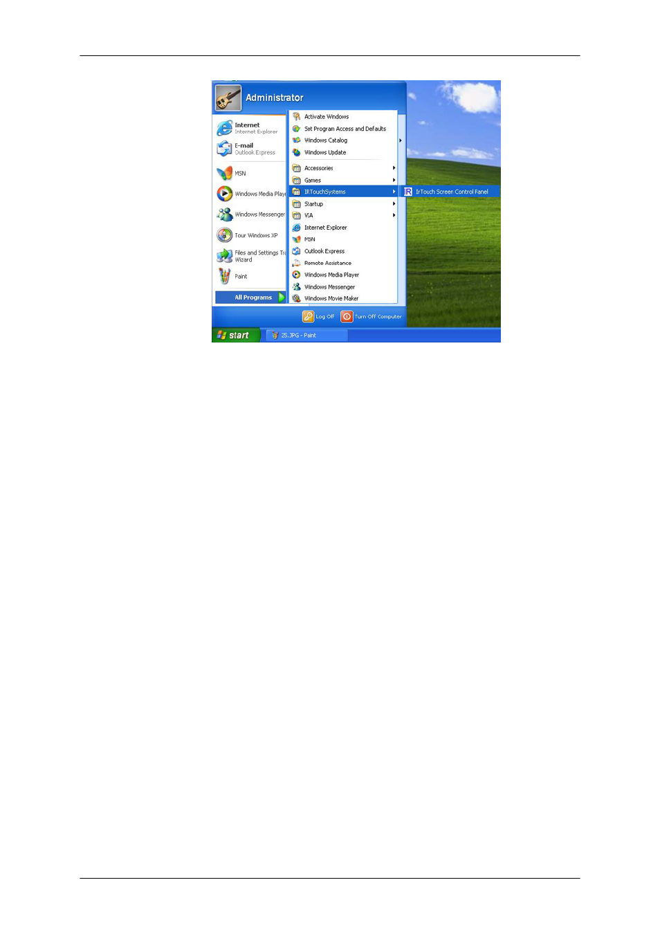 General control panel menu | Samsung 400TSn User Manual | Page 45 / 115