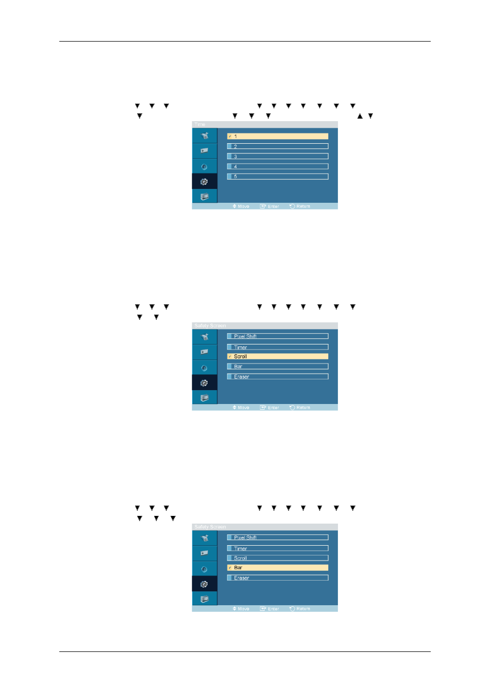 Time, Scroll | Samsung 400TSn User Manual | Page 76 / 115