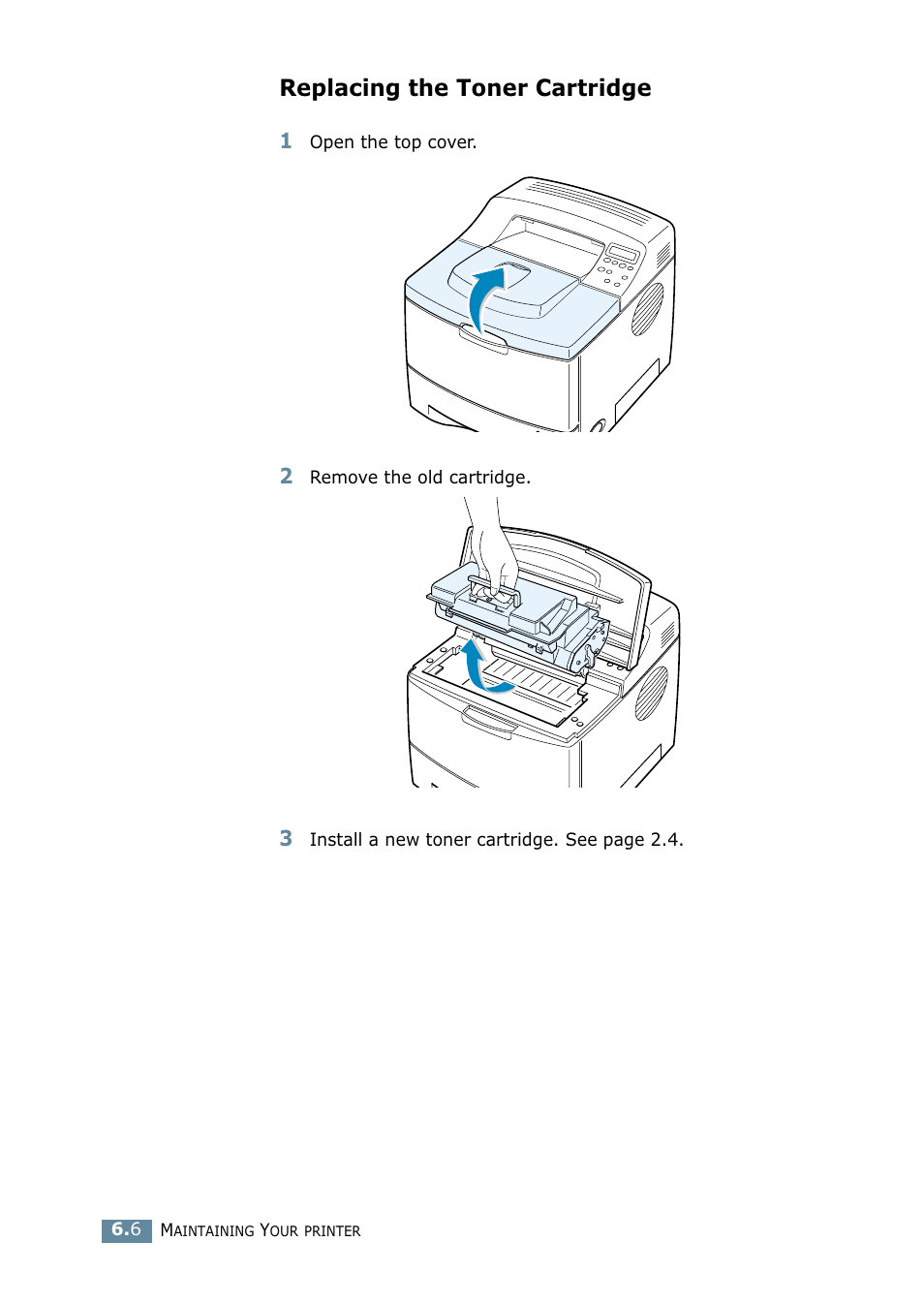 Replacing the toner cartridge | Samsung ML 2550 User Manual | Page 121 / 231