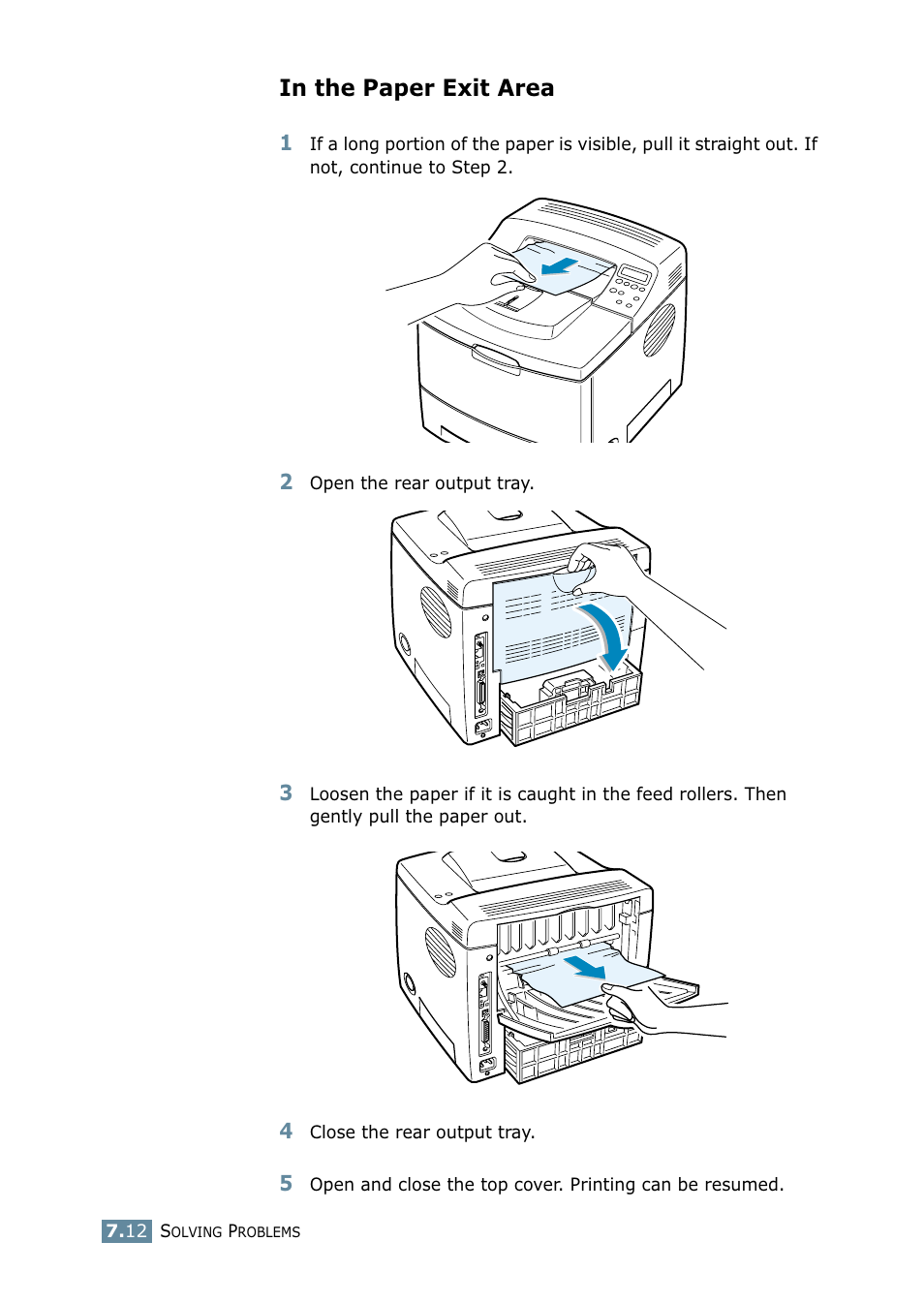 In the paper exit area | Samsung ML 2550 User Manual | Page 137 / 231