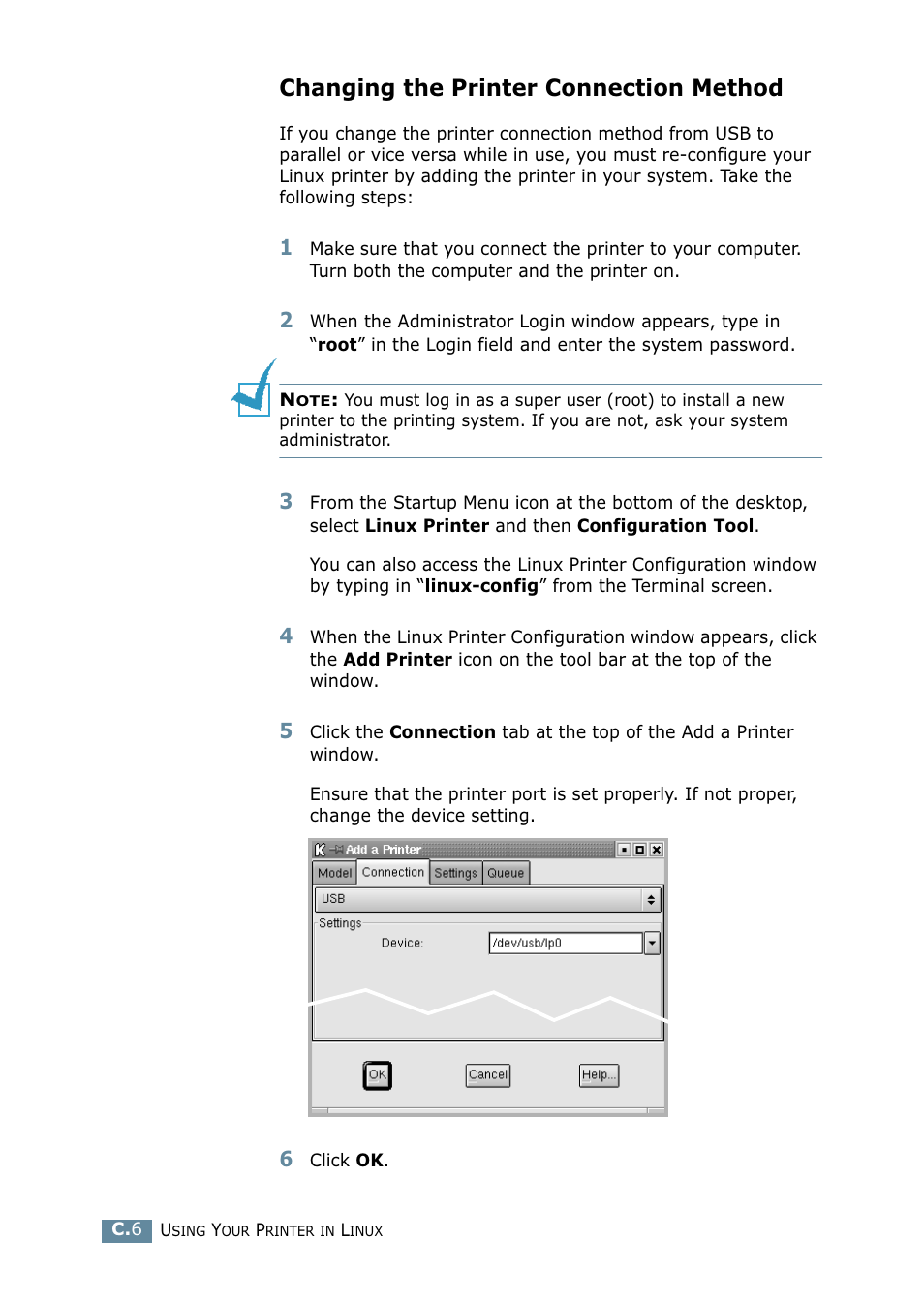 Changing the printer connection method | Samsung ML 2550 User Manual | Page 173 / 231